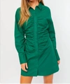 LE LIS SHIRT DRESS IN GREEN