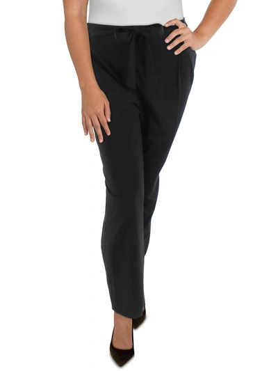 Calvin Klein Plus Womens Pleat Front Tapered Ankle Pants In Black