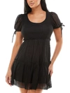SPEECHLESS WOMENS MINI PARTY FIT & FLARE DRESS