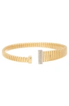 Meshmerise Diamond Bangle Bracelet In Yellow