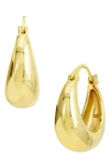 SAVVY CIE JEWELS 18K YELLOW GOLD PLATED CLASSIC HOOP EARRINGS
