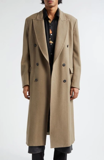 Our Legacy Extended Whale Wool-blend Overcoat In Peafowl Bath Wool