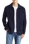 Faherty Wool Chore Jacket In Navy