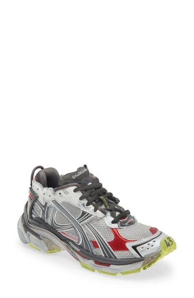 Balenciaga Runner Sneaker In Black/ Red/ White/ Fluo Yellow