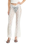 HOUSE OF SUNNY LOVERS LACE SHEER KICK FLARE PANTS