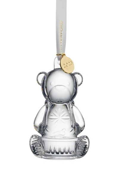 Waterford Baby's First Bear 2023 Leaded Crystal Christmas Ornament In Clear