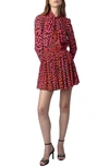 Zadig & Voltaire Ryde Cdc Leo Twist Neck Smocked Waist In Rose