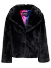 Apparis 'milly' Black Jacket With Revers Collar In Eco Fur Woman In Black