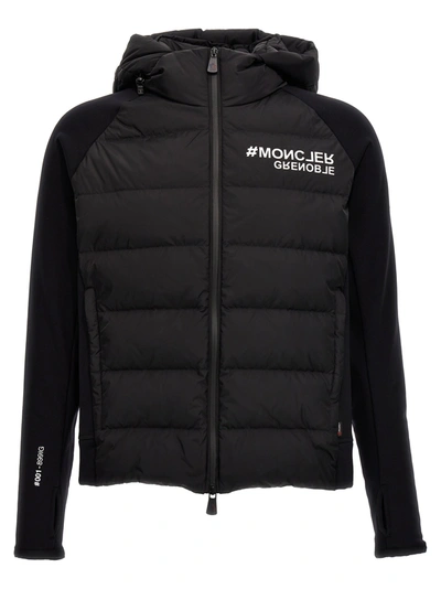 Moncler Bimaterial Caridgan Sweater, Cardigans Black