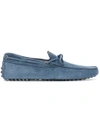 Tod's Men's Suede Loafers Moccasins Gommino In Light Blue