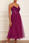 Needle & Thread Tempest Bodice Cami Ballerina Dress In Purple