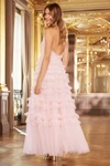 Needle & Thread Lisette Ruffle Halter Neck Gown In Pink