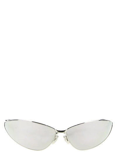 Balenciaga 0315s Razor Cat Metal Sunglasses In Silver
