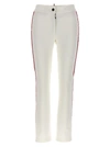 MONCLER SIDE EMBROIDERY PANTS WHITE