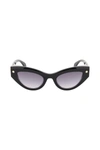 Alexander Mcqueen Eyewear Cat-eye Frame Sunglasses In Black