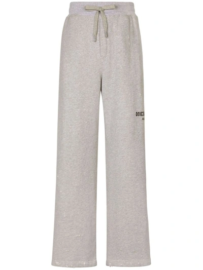 Dolce & Gabbana Logo Print Track Pants In Grey