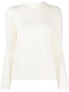 Drumohr Ribbed Lambswool Jumper In Cream