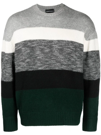 Emporio Armani Men's Wool Pullover In Grey
