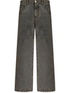 Etro Wide Leg Five-pocket Denim Trousers In Black