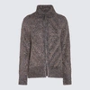 Fabiana Filippi Long-sleeve Zip-up Cardigan In Onice