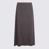 Fabiana Filippi Ribbed-knit Midi Skirt In Pepe