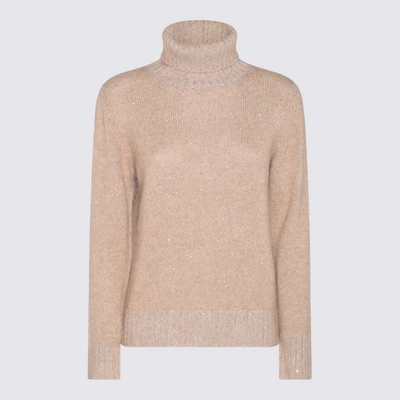 Fabiana Filippi Wool Blend Turtleneck Sweater In Brown