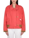 Fay Women Caban Jacket 3 Hooks In Red