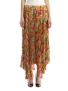 Plan C Floral Plissè Skirt In Multicolor