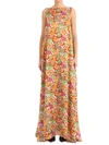Plan C Floral Print Maxi Dress In Multicolor