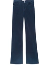 Frame Mid-rise Flared Jeans In Blue