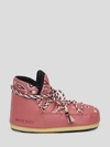 Alanui + Moon Boot Bandana-print Shell And Faux Leather Snow Boots In Pink