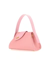 Gcds Small Comma Logo-plaque Leather Tote Bag In Pink