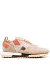 Ghoud Panelled Low-top Suede Sneakers In Sand/bronze