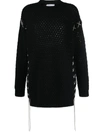 Giuseppe Di Morabito Open-knit Merino-cashmere Jumper In Black