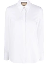 GUCCI GUCCI EMBROIDERED COTTON SHIRT