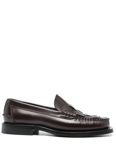 Hereu Nombela Interwoven-design Loafers In Brown