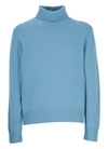 Herno Roll-neck Wool Jumper In Blue