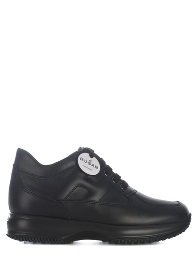 Hogan Interactive Black Leather Sneakers