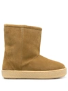 Isabel Marant Frieze Suede Ankle Boots In Taupe