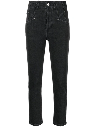 Isabel Marant Black Niliane Jeans In 02fk Faded Black