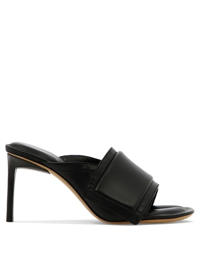 Jacquemus Les Mules Aqua Scuba Slide Stilettos In Black