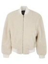 Jacquemus Le Blouson Pilou Shearling Bomber Jacket In White