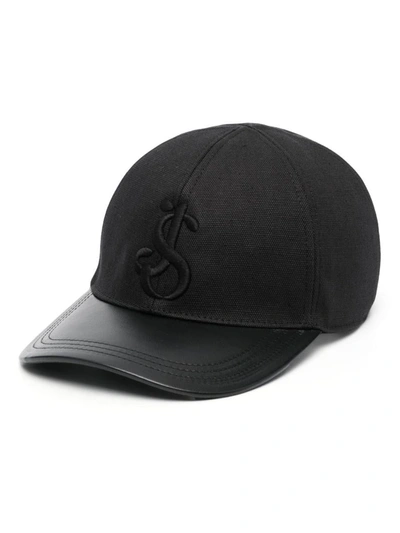 Jil Sander Black Linen Blend Hat
