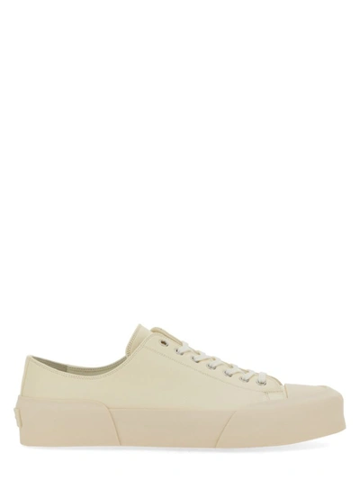 Jil Sander Low-top Leather Sneakers In Nude