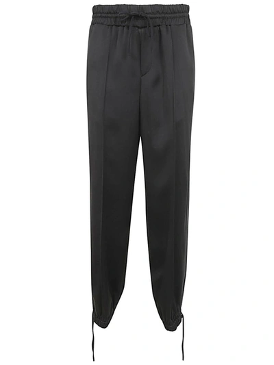 Jil Sander Relaxed Fit Jogging Trouser With Tuxedo Band In Black