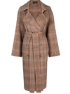 Joseph Chatsworth Checked Wool-blend Coat In Yellow &amp; Orange
