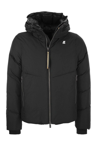K-way Hugol Thermo Soft Touch Down Jacket In Black Pure