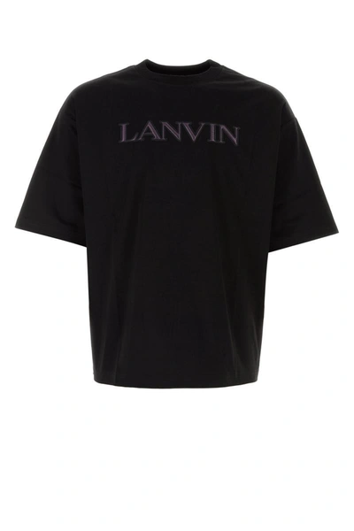 Lanvin Puffer Paris Oversized T-shirt In Black