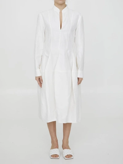 BOTTEGA VENETA LINEN AND VISCOSE DRESS