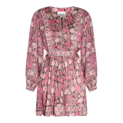 Isabel Marant Étoile Gilinesia Floral-print Cotton Minidress In Multicolour